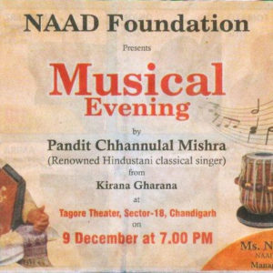Musical Evening by Pandit Chhannulal Mishra