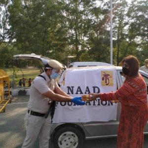 Distribution of Masks, Juices, Sanitizers to Police Personnel on duty during Covid-19 lockdown