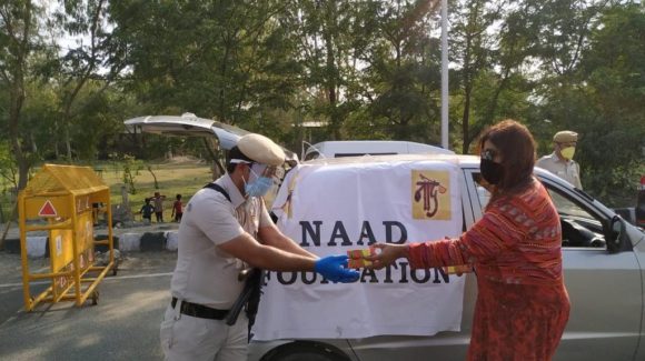 Distribution of Masks, Juices, Sanitizers to Police Personnel on duty during Covid-19 lockdown
