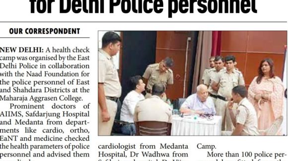 Health check-up camp organized for Delhi Police personnel!