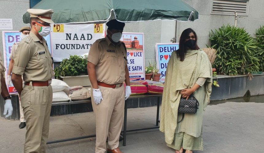 Distribution of Dry Ration to the Community kitchen being run by Barakhamba Road Police station during COVID-19 Lockdown